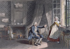 Le ultime parole di Jean-Jacques Rousseau (1712-78) a Ermenonville nel 1778 da Jean Michel the Younger Moreau